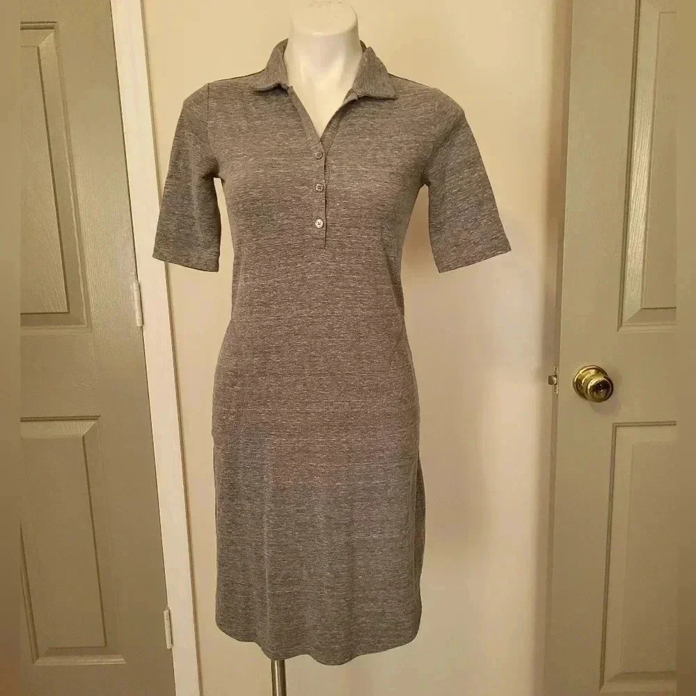 LOGO Lori Goldstein Collared Shirt Dress Pocket(XXS)